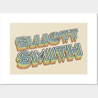 Elliott Smith Retro Typography Faded Style Posters and Art
